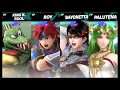 Super Smash Bros Ultimate Amiibo Fights   Request #7580 K Rool vs Roy vs Bayonetta vs Palutena