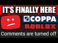 COPPA IS FINALLY HERE... Is Roblox Safe? 😥