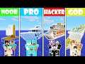 Minecraft NOOB vs PRO vs HACKER vs GOD FAMILY BOAT CHALLENGE in Minecraft ! AVM SHORTS Animation