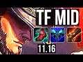 TWISTED FATE vs RUMBLE (MID) | 2.7M mastery, 7/1/6, 1100+ games | BR Master | v11.16