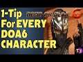 Dead or Alive 6: 1-TIP FOR EVERY CHARACTER