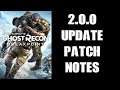 Ghost Recon Breakpoint Ghost Experience Patch Notes Title Update 2.0.0