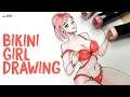 How to draw Bikini Girl | Manga Style | sketching | anime character | ep-290