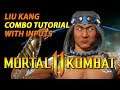 MK11: LIU KANG COMBO TUTORIAL WITH INPUTS (Luohan Quan Competitive Variation)