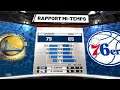 NBA 2K19 PS4 Philadelphie 76ers vs Golden State Warriors NBA Season 63 game 1st Half