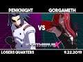 PenKnight (Akatsuki) vs Gorgameth (Carmine) | Losers Quarters | Synthwave X Three