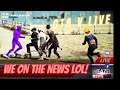 Random Brawl On The NEWS! LOL | GTA V ONLINE (PS5) #toghnealandjay