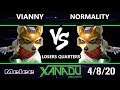 S@X 348 Online Losers Quarters - Vianny (Fox) Vs. Normality (Fox) Smash Melee - SSBM