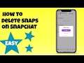 How to delete Red/ Purple snaps Snapchat