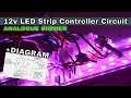 How to Make a 12v LED Dimmer - Analogue Controller Circuit With Color Selector - Tutorial