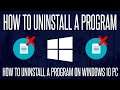 How to Uninstall & Remove a Program/App on a Windows 10 PC