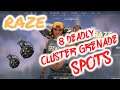 8 RAZE CLUSTER GRENADE SPOTS YOU HAVE TO KNOW (SPLIT) !!!!!!!!!!!