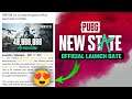 😍 FINALLY Pubg new state officials reveal launch planning of PUBG NEW STATE | Pubg new state