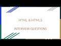 HTML Interview Questions | What is HTML? | Interview Questions