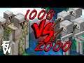 Minecraft Експеримент | 1000 Айрън Голема VS 2000 Скелета