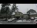 Snowing in Surrey January 2021 British Columbia Canada