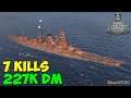 World of WarShips | Amagi | 7 KILLS | 227K Damage - Replay Gameplay 4K 60 fps