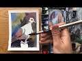 Easy Bird Painting in Watercolor (Temperature)