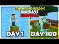 I SURVIVED 100 Days on ONE BLOCK in Crafting and Building - Part 1