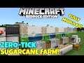 Minecraft Bedrock: Zero-Tick Sugarcane Farm Tutorial! Instant Sugarcane! MCPE Xbox PC