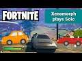 Solo Xenomorph match with EPIC car showdown Fortnite Destroyed structures at Durr Burger & Pizza Pit