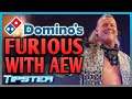 AEW Angers Domino's Pizza with Oddly Placed Ad Spot