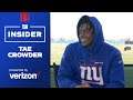 Tae Crowder on First Career Interception | New York Giants