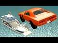 High Speed Jumps! Throwing Cars Against Boats #18! BeamNG drive Crashes! Beam NG Mods! #Shorts
