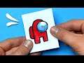 How to Draw an AMONG US DIY Pop It Fidgets! Viral TikTok fidget toys / how to make Pop It fidgets