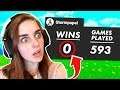 she had the worst fortnite stats...so we got her a win