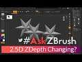 #AskZBrush: “Is there a way to modify the ZDepth of an object when dropping it to 2.5D?”
