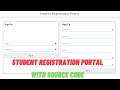 Student Registration Project in HTML, CSS, JavaScript and PHP with Source Code | Free download |