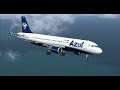 Airbus A320 Azul pouso santos dumont flight simulator x deluxe edition