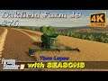 Autumn Harvesting. Harvesting oat & wheat, baling straw | Oakfield Farm 19 | FS19 TimeLapse #76 | 4K
