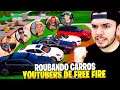 GTA 5 - ROUBANDO CARROS de YOUTUBERS DE FREE FIRE sem usar ARMA DE FOGO!!🔥 (SÓ APELÃO )