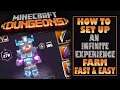 MINECRAFT DUNGEONS - HOW TO SET UP AN INFINITE EXPERIENCE FARM FAST AND EASY!!