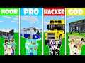 Minecraft NOOB vs PRO vs HACKER vs GOD BUS BUILD CHALLENGE in Minecraft ! AVM SHORTS Animation