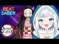 Demon Slayer Opening Gurenge (Sung By Gawr Gura) | Beat Saber Anime