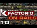 Factorio On Rails | 10 | Bootstrap Robots and Smelting Start | Factorio Train Base Let's Play