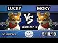 GOML 2019 SSBM - DIG | Lucky (Fox) Vs. EMG | Moky (Fox) Smash Melee Tournament Losers Top 16