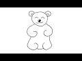 How to draw cute bear step by step for kids #drawing #art