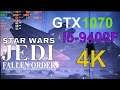Star Wars Jedi Fallen Order GTX 1070 with I5-9400F FPS Benchmark Epic Settings Test 4K in 2020