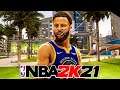 STEPH CURRY BUILD is OVERPOWERED in NBA 2K21! 99 3 POINTER is AMAZING!